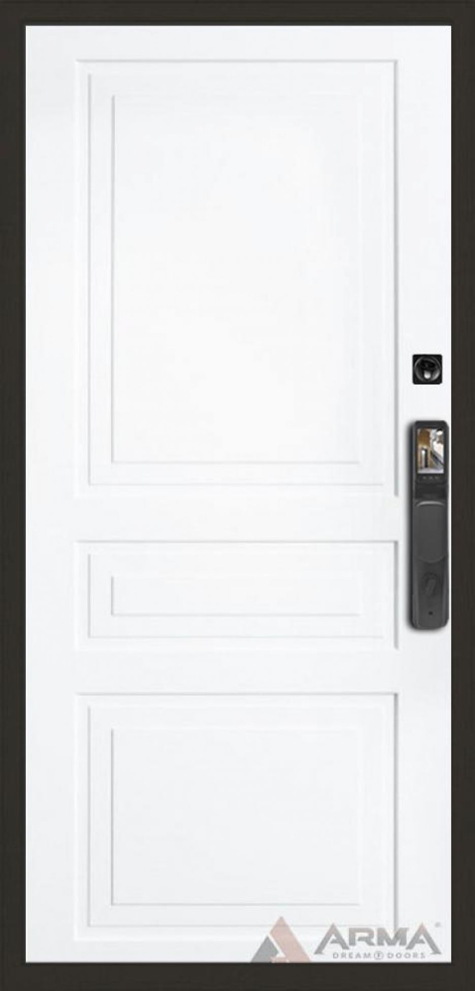 Входная дверь Арма Сити Блэк Face ID 23 "Белый RAL 9003"